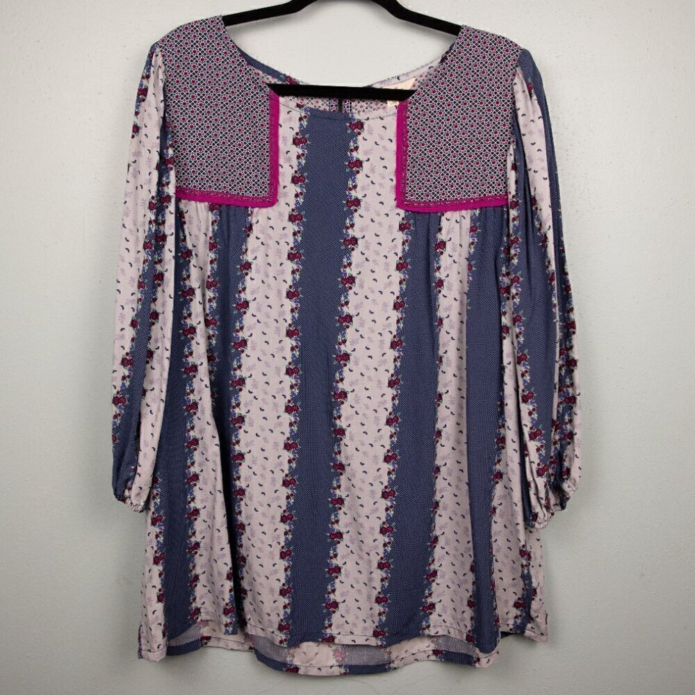 Matilda Jane A Quick Getaway floral tunic top-L